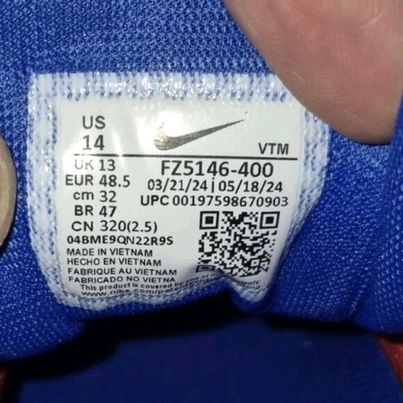 NIKE AIR PEGASUS 41 NCAA TENNESSEE STATE BLUE MEN\'S Sizes 9 & 14 NEW main image 12